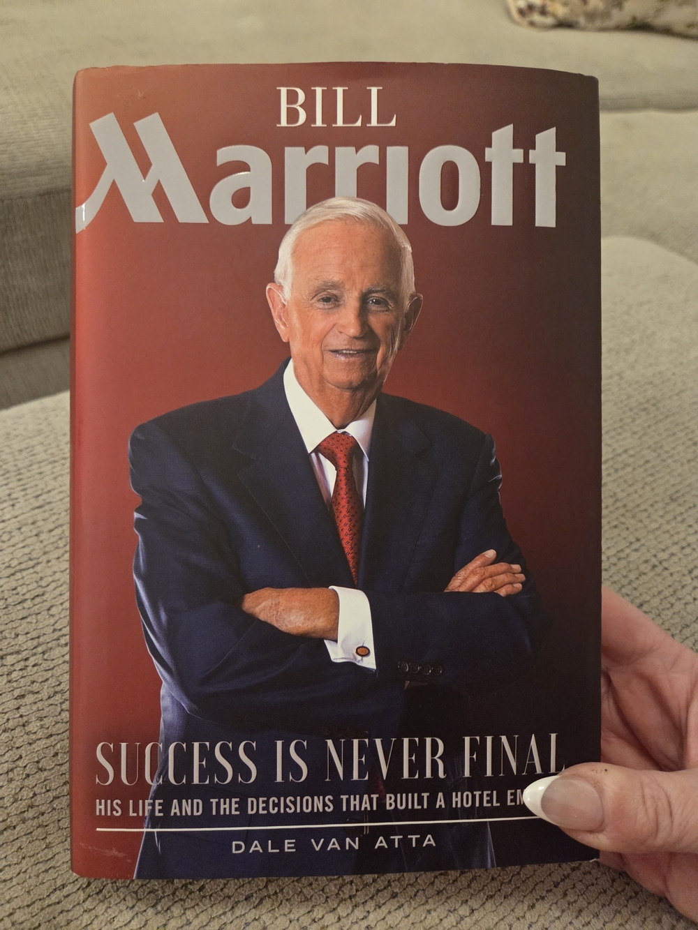 Hardcover Book in Red and Navy